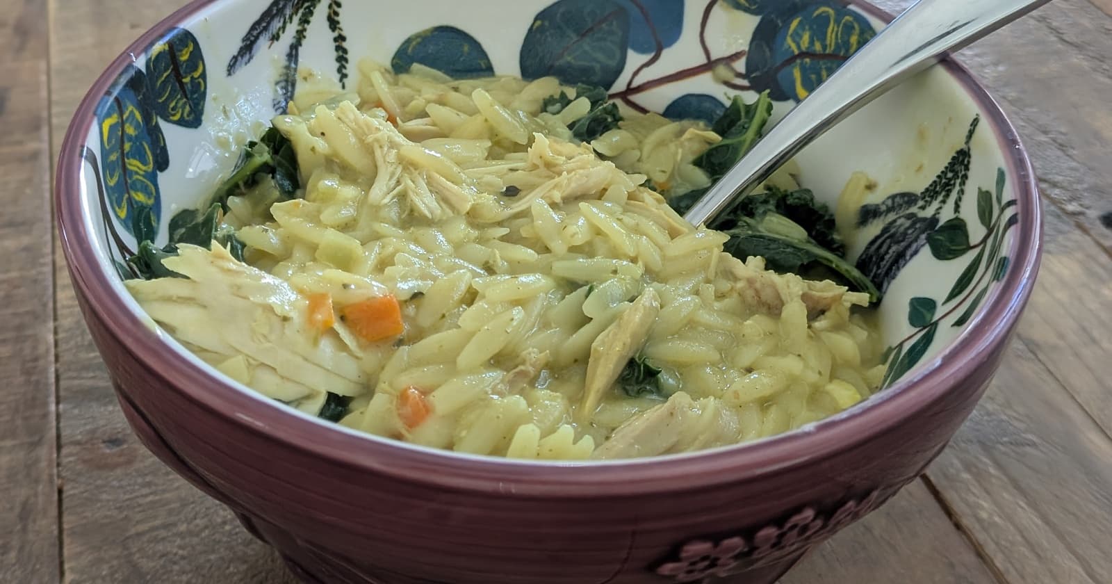 Creamy Turmeric Lemon Chicken & Orzo Soup